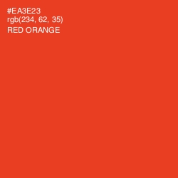 #EA3E23 - Red Orange Color Image